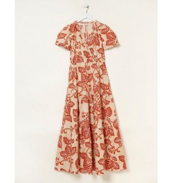 Women's Aubrey Vine Floral Maxi Dress Cream $53.10 Dresses