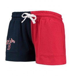 Women's Navy Red Boston Red Sox Color-Block Pullover Hoodie and Shorts Lounge Set Navy, Red $37.80 Pajama