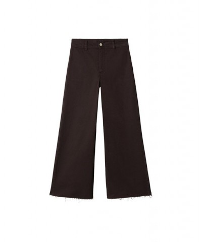 Women's Culottes High Waist Jeans Brown $35.00 Jeans