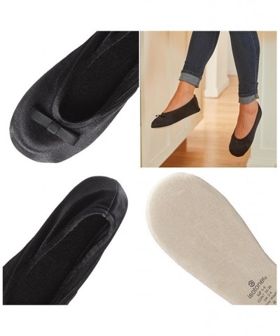 Isotoner Satin Ballerina Slippers Light Grey $16.00 Shoes