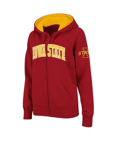 Women's Cardinal Iowa State Cyclones Arched Name Full-Zip Hoodie Cardinal $29.25 Sweatshirts