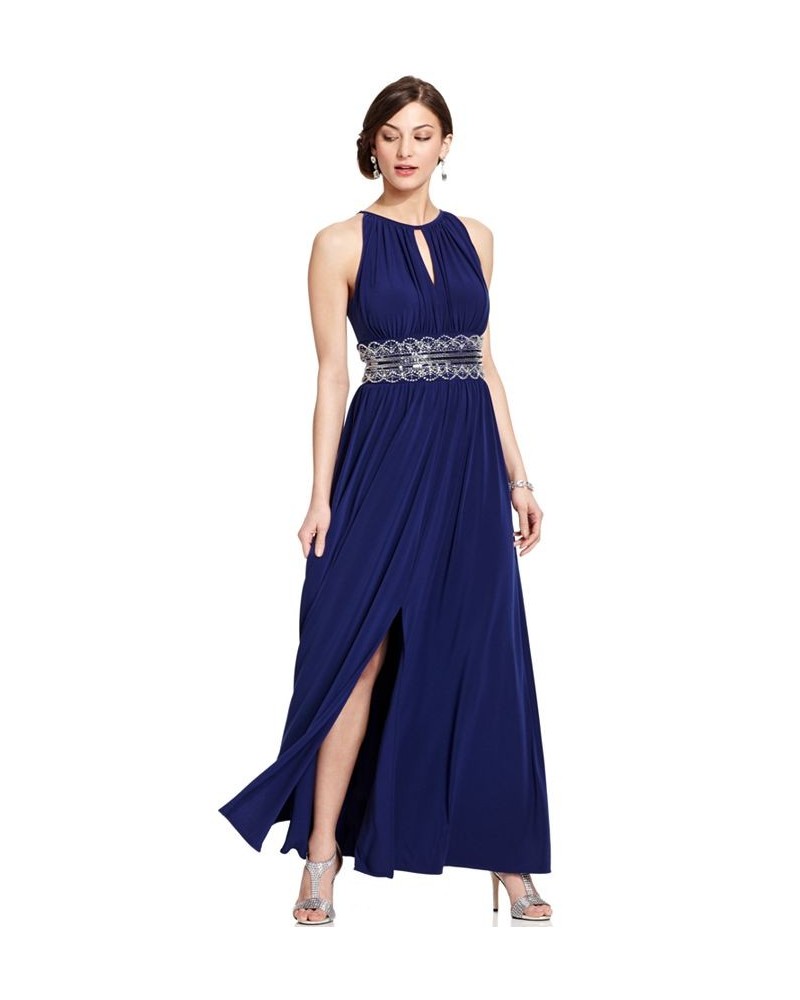 R&M Richards Petite Beaded Gown Royal Blue $52.89 Dresses