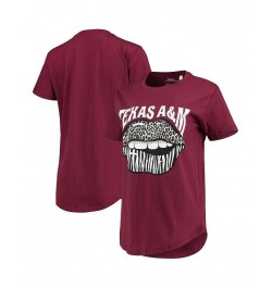 Women's Maroon Texas A&M Aggies Wild Lips Core T-shirt Maroon $20.58 Tops