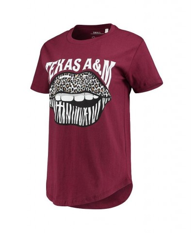 Women's Maroon Texas A&M Aggies Wild Lips Core T-shirt Maroon $20.58 Tops