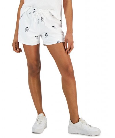 Juniors' Snoopy-Print Pull-On Shorts White $12.98 Shorts