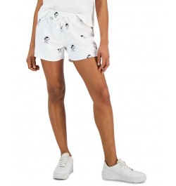 Juniors' Snoopy-Print Pull-On Shorts White $12.98 Shorts