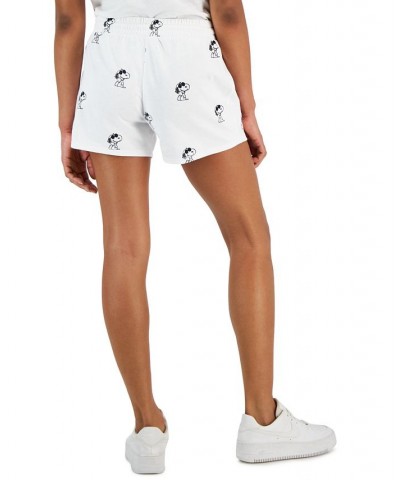 Juniors' Snoopy-Print Pull-On Shorts White $12.98 Shorts