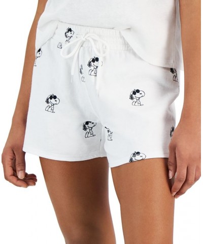 Juniors' Snoopy-Print Pull-On Shorts White $12.98 Shorts