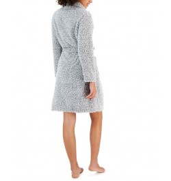 Short Shaggy Fleece Robe Greystone $17.88 Sleepwear