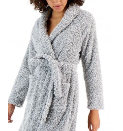 Short Shaggy Fleece Robe Greystone $17.88 Sleepwear