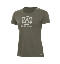 Women's Olive Auburn Tigers Freedom Performance T-shirt Olive $18.24 Tops