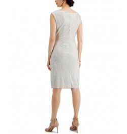 Draped-Neck Dress Pearl $40.05 Dresses