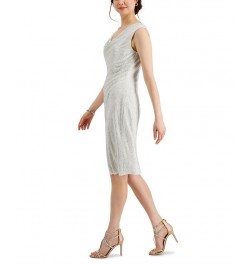 Draped-Neck Dress Pearl $40.05 Dresses