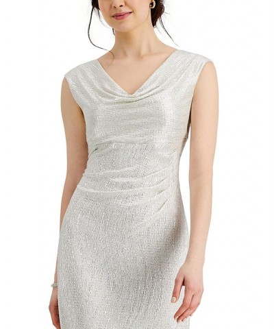 Draped-Neck Dress Pearl $40.05 Dresses