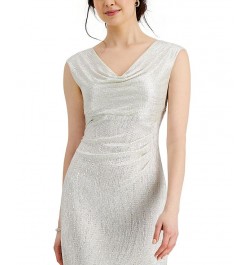 Draped-Neck Dress Pearl $40.05 Dresses