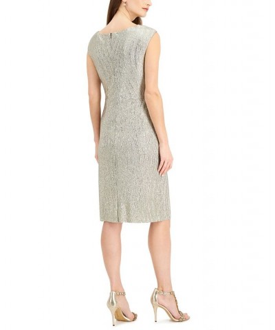 Draped-Neck Dress Pearl $40.05 Dresses