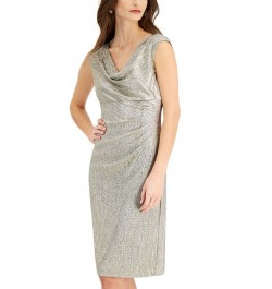 Draped-Neck Dress Pearl $40.05 Dresses