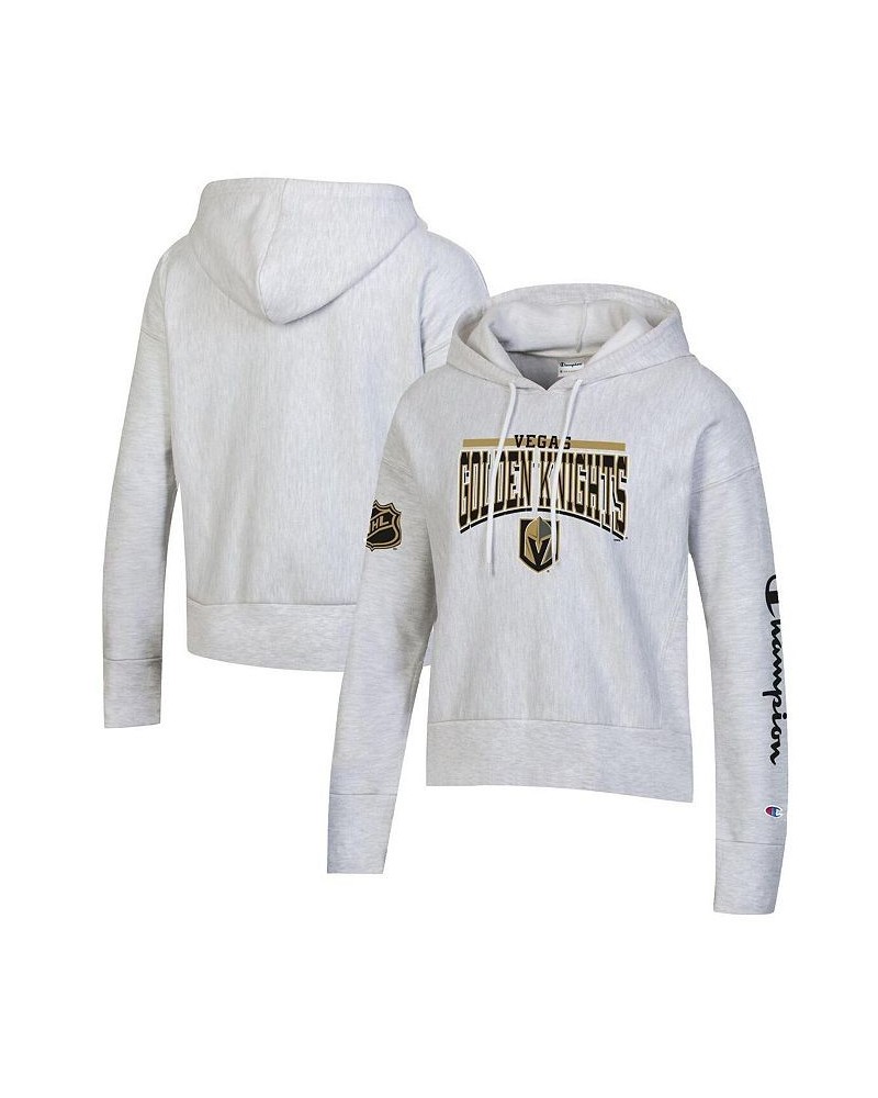 Women's Heathered Gray Vegas Golden Knights Reverse Weave Pullover Hoodie Heathered Gray $38.70 Sweatshirts