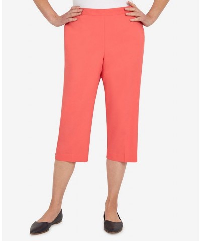 Petite Hot Capri Pants Orange $24.40 Pants