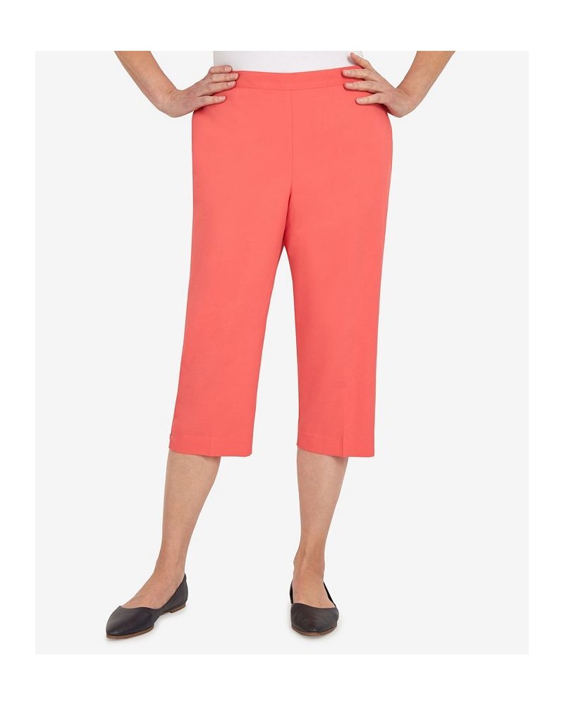 Petite Hot Capri Pants Orange $24.40 Pants