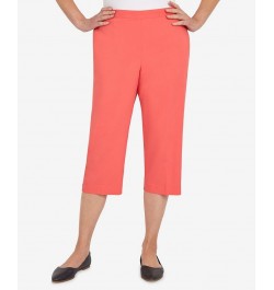 Petite Hot Capri Pants Orange $24.40 Pants