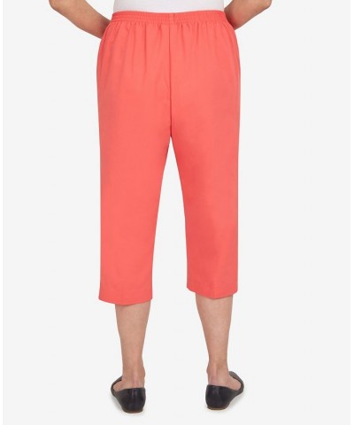 Petite Hot Capri Pants Orange $24.40 Pants