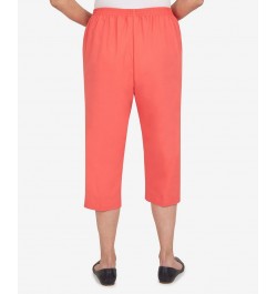 Petite Hot Capri Pants Orange $24.40 Pants