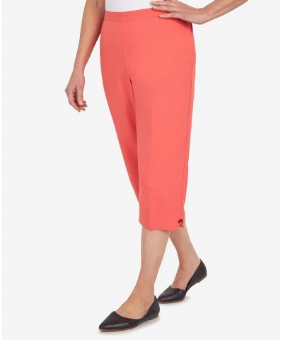 Petite Hot Capri Pants Orange $24.40 Pants