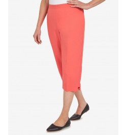 Petite Hot Capri Pants Orange $24.40 Pants