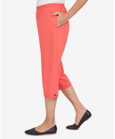 Petite Hot Capri Pants Orange $24.40 Pants