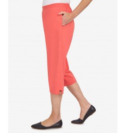 Petite Hot Capri Pants Orange $24.40 Pants