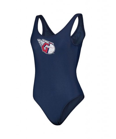 Women's Navy Cleveland Guardians Making Waves One-Piece Swimsuit Navy $22.54 Swimsuits