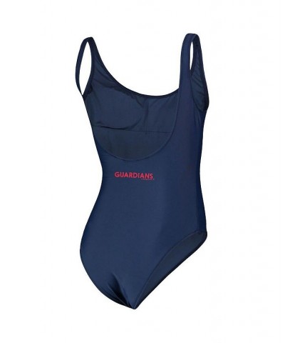 Women's Navy Cleveland Guardians Making Waves One-Piece Swimsuit Navy $22.54 Swimsuits