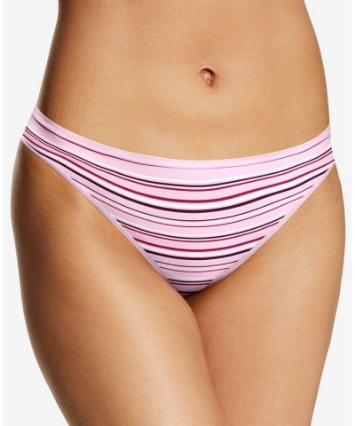 Women's Cotton Comfort Thong Underwear DMCOBK Raspberry Stripe/raspberry Icing $8.75 Panty