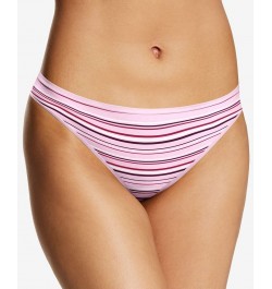 Women's Cotton Comfort Thong Underwear DMCOBK Raspberry Stripe/raspberry Icing $8.75 Panty