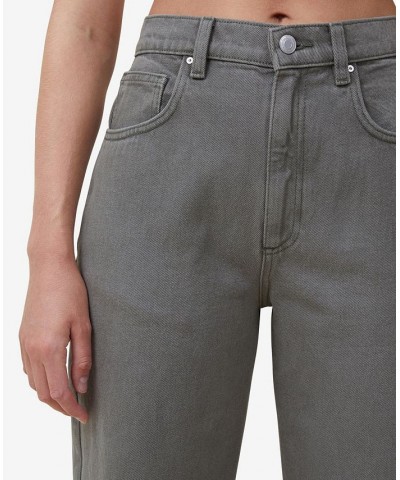 Women's Loose Straight Jeans Smokey Green $37.09 Jeans