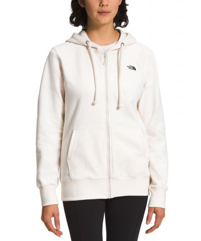 Women's Heritage Patch Logo Zip Hoodie White $36.90 Sweatshirts