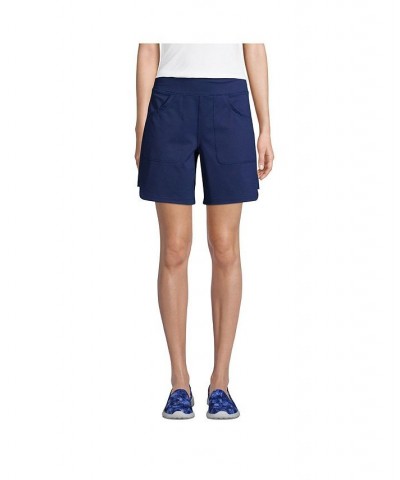 Women's Petite Active Pocket Shorts Blue $32.83 Shorts