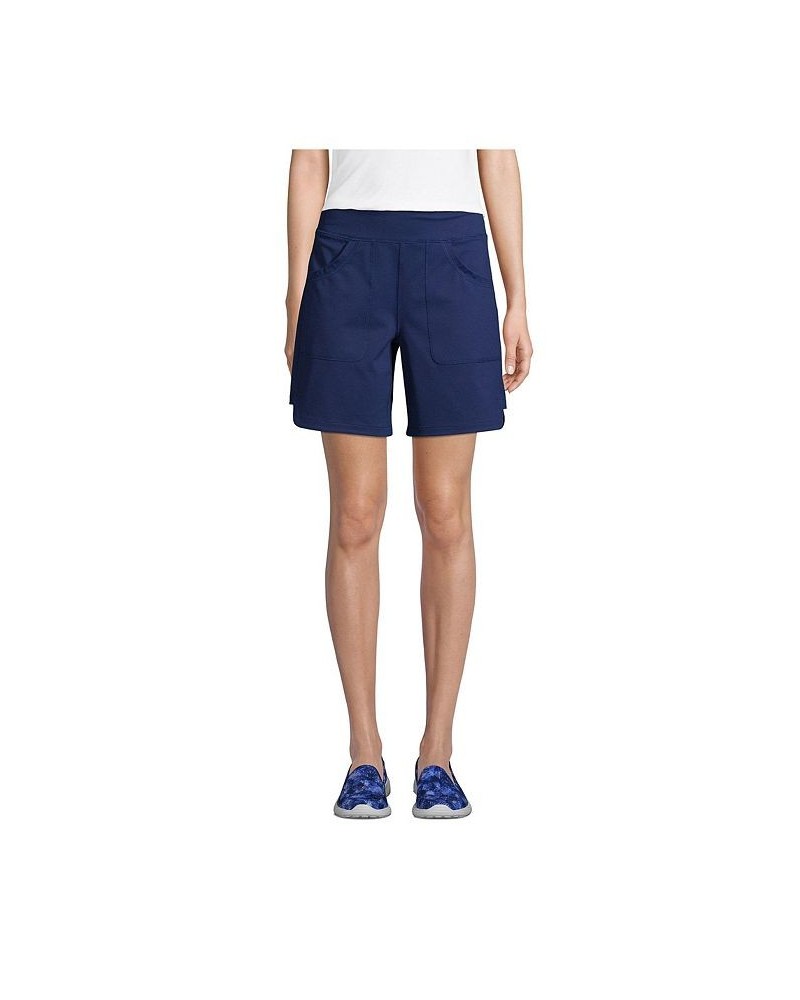 Women's Petite Active Pocket Shorts Blue $32.83 Shorts