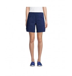 Women's Petite Active Pocket Shorts Blue $32.83 Shorts