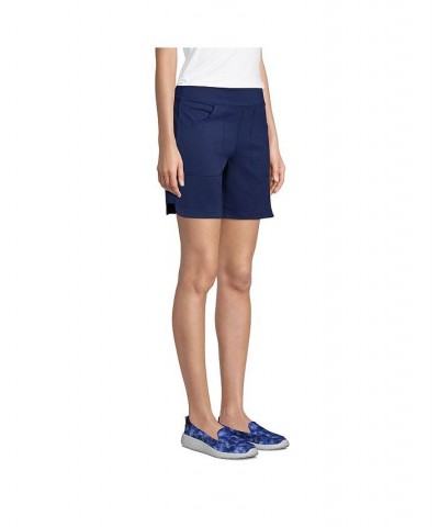 Women's Petite Active Pocket Shorts Blue $32.83 Shorts