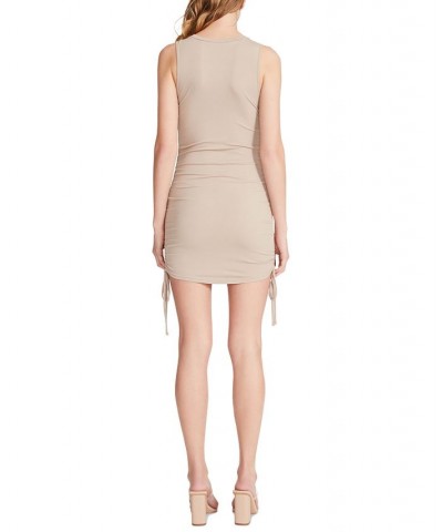 Smokeshow Rib-Knit Bodycon Dress Tan/Beige $14.17 Dresses