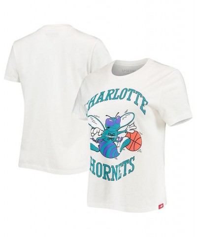 Women's White Charlotte Hornets Arcadia T-shirt White $23.85 Tops