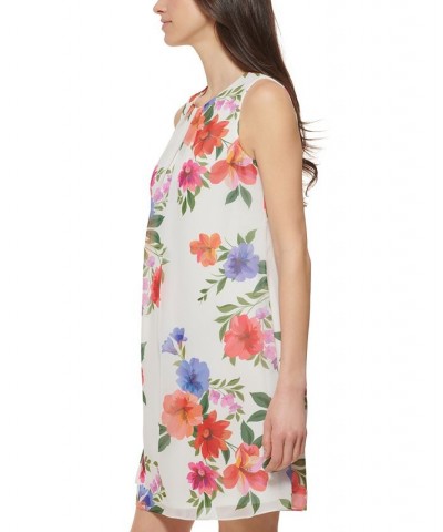 Women's Floral-Print A-Line Dress Ivory Multi $36.49 Dresses