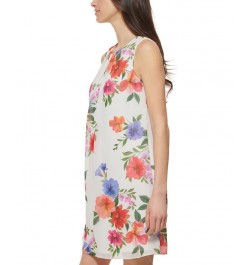 Women's Floral-Print A-Line Dress Ivory Multi $36.49 Dresses