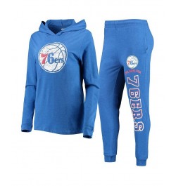 Women's Royal Philadelphia 76ers Hoodie and Pants Sleep Set Royal $38.25 Pajama