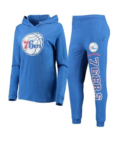 Women's Royal Philadelphia 76ers Hoodie and Pants Sleep Set Royal $38.25 Pajama