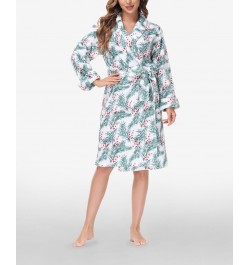 Women's Printed Plush Robe Red $27.26 Sleepwear