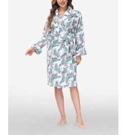 Women's Printed Plush Robe Red $27.26 Sleepwear