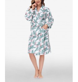 Women's Printed Plush Robe Red $27.26 Sleepwear